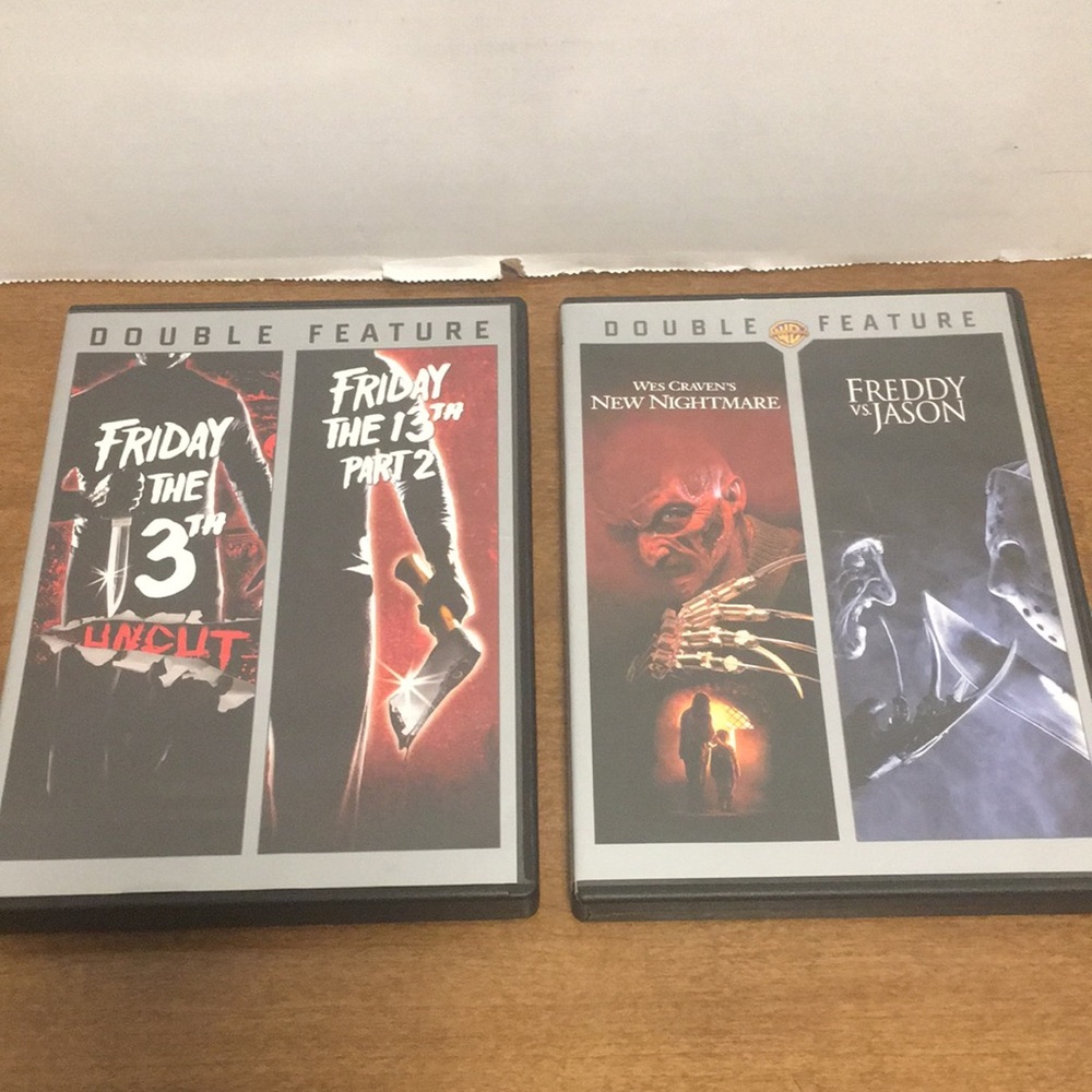 FRIDAY THE 13th DVD DOUBLE FEATURE VIDEOS 4 HORROR DVDS